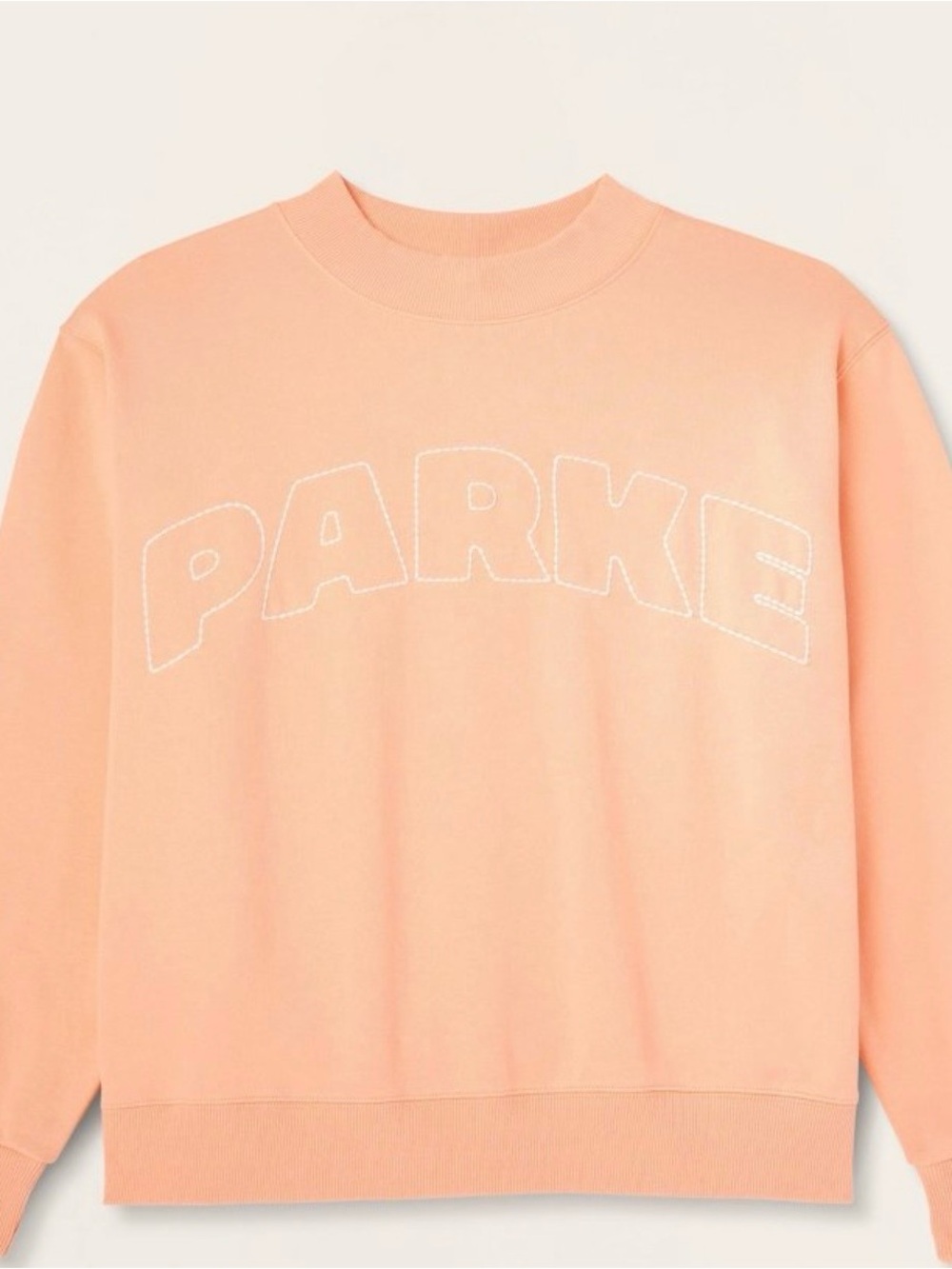 Women's Mockneck Pullover Sweatshirt -
Parke x Target Peach Orange L/XL - Picture 3 of 5